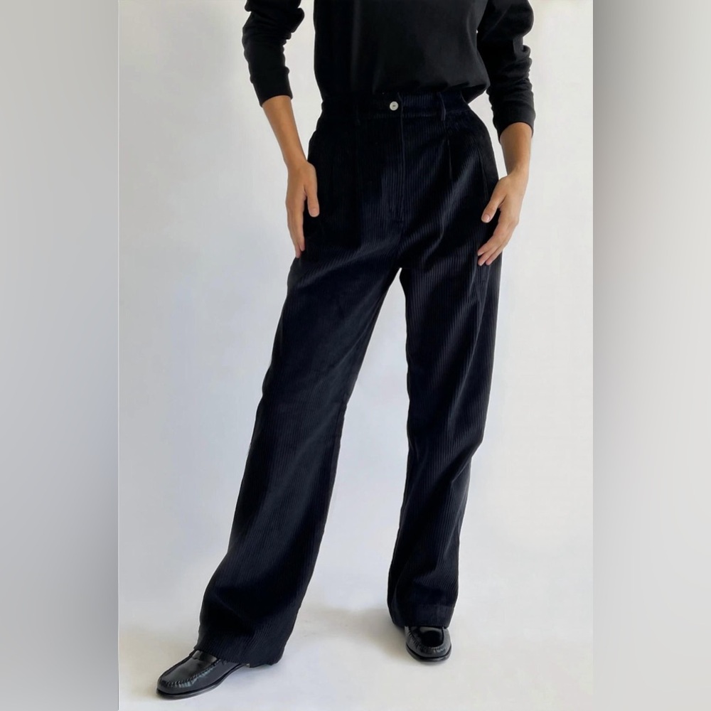 Donni black corduroy pants